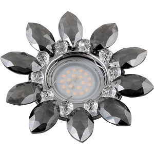 Светильник встраиваемый Fametto/Peonia DLS-P112 CHROME/SMOKE+CLEAR 220В GU5.3 50Вт 130х55х50мм фото Светильник встраиваемый Fametto/Peonia DLS-P112 CHROME/SMOKE+CLEAR 220В GU5.3 50Вт 130х55х50мм картинка